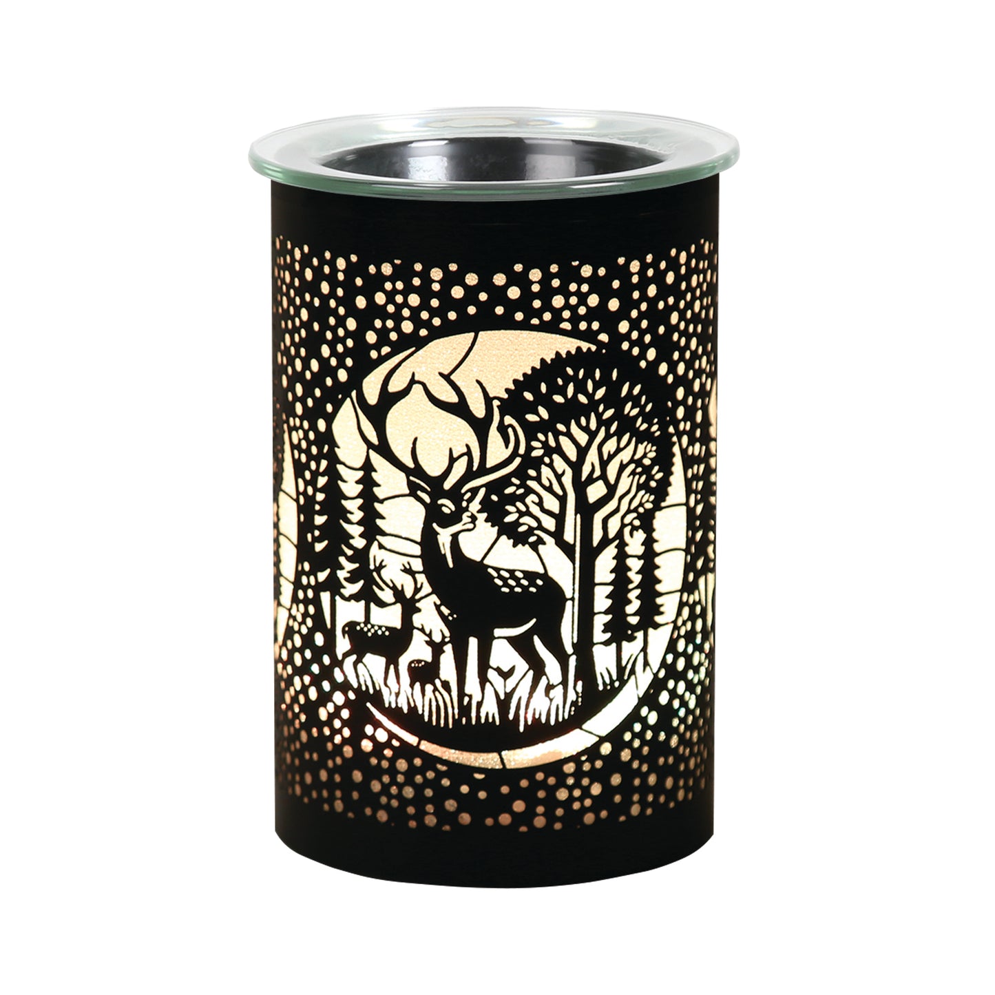 LED Deer/Stag Oil Burner / Wax Melter - Black
