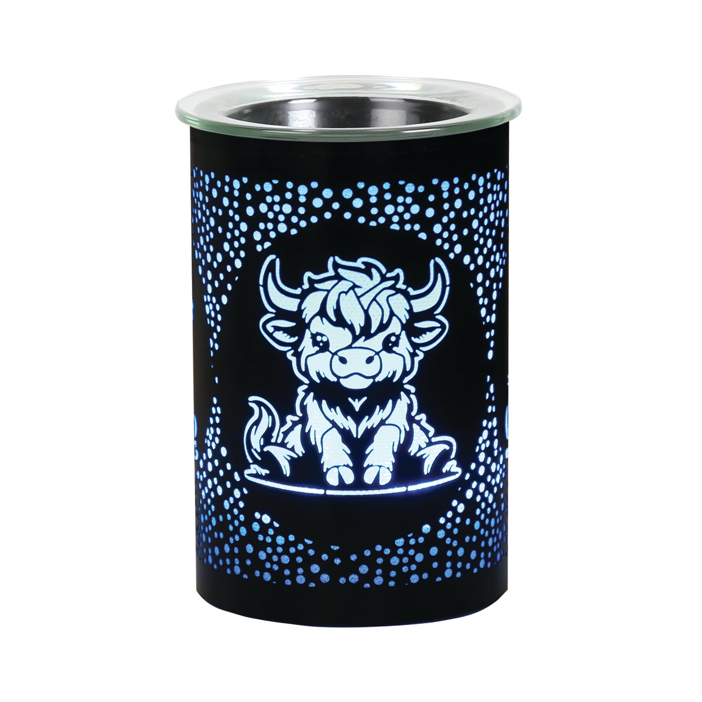 LED Highland Cow Oil Burner / Wax Melter - Black