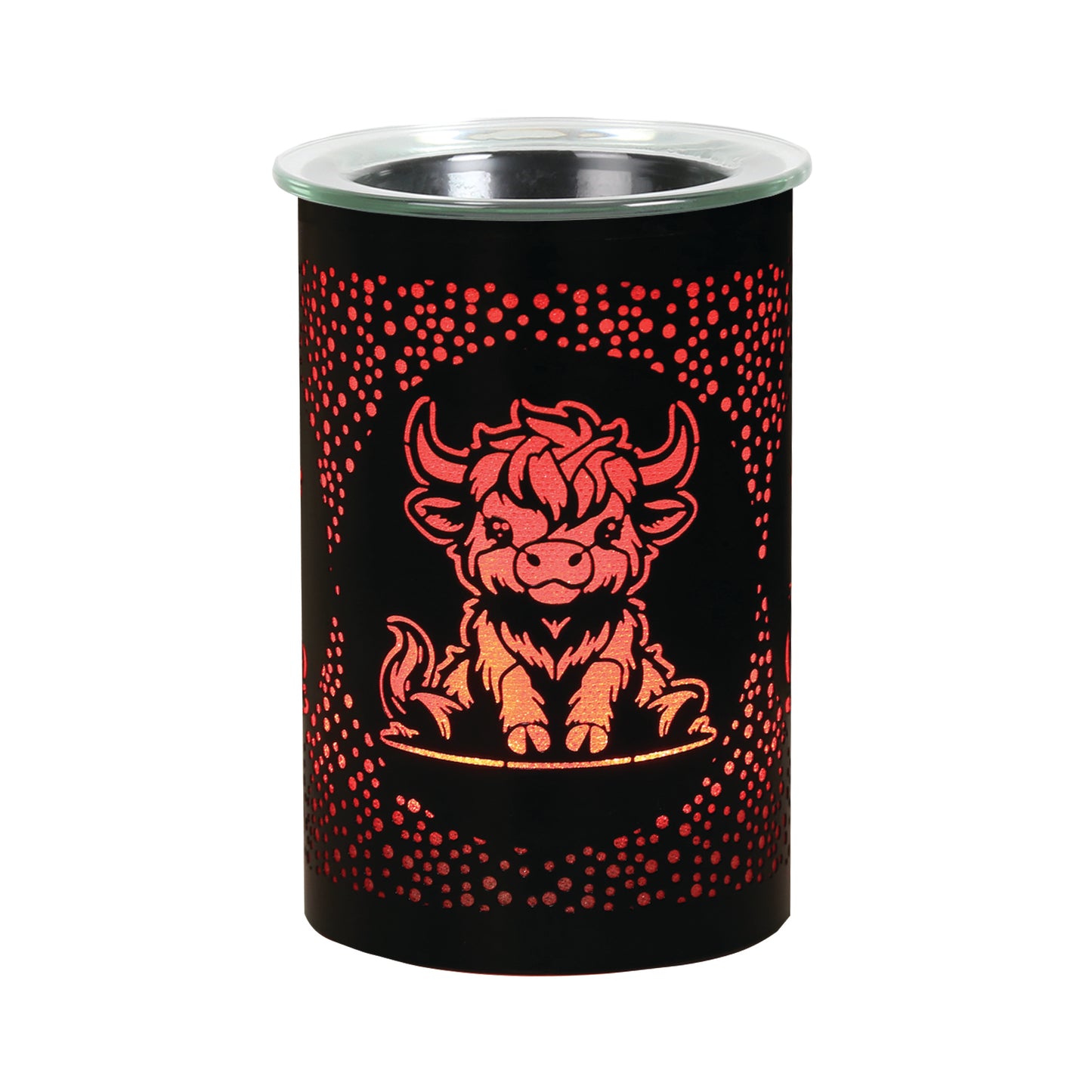 LED Highland Cow Oil Burner / Wax Melter - Black