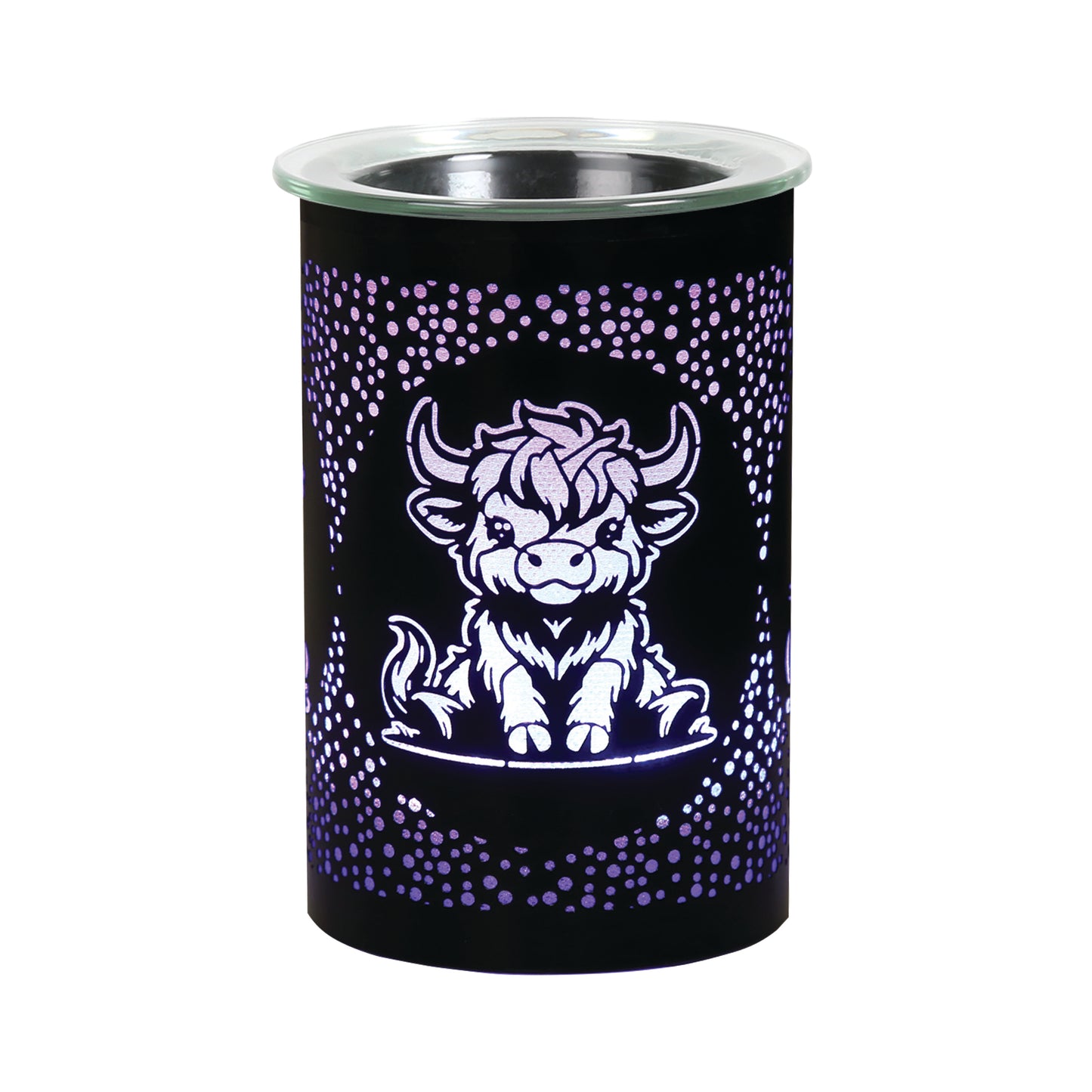 LED Highland Cow Oil Burner / Wax Melter - Black