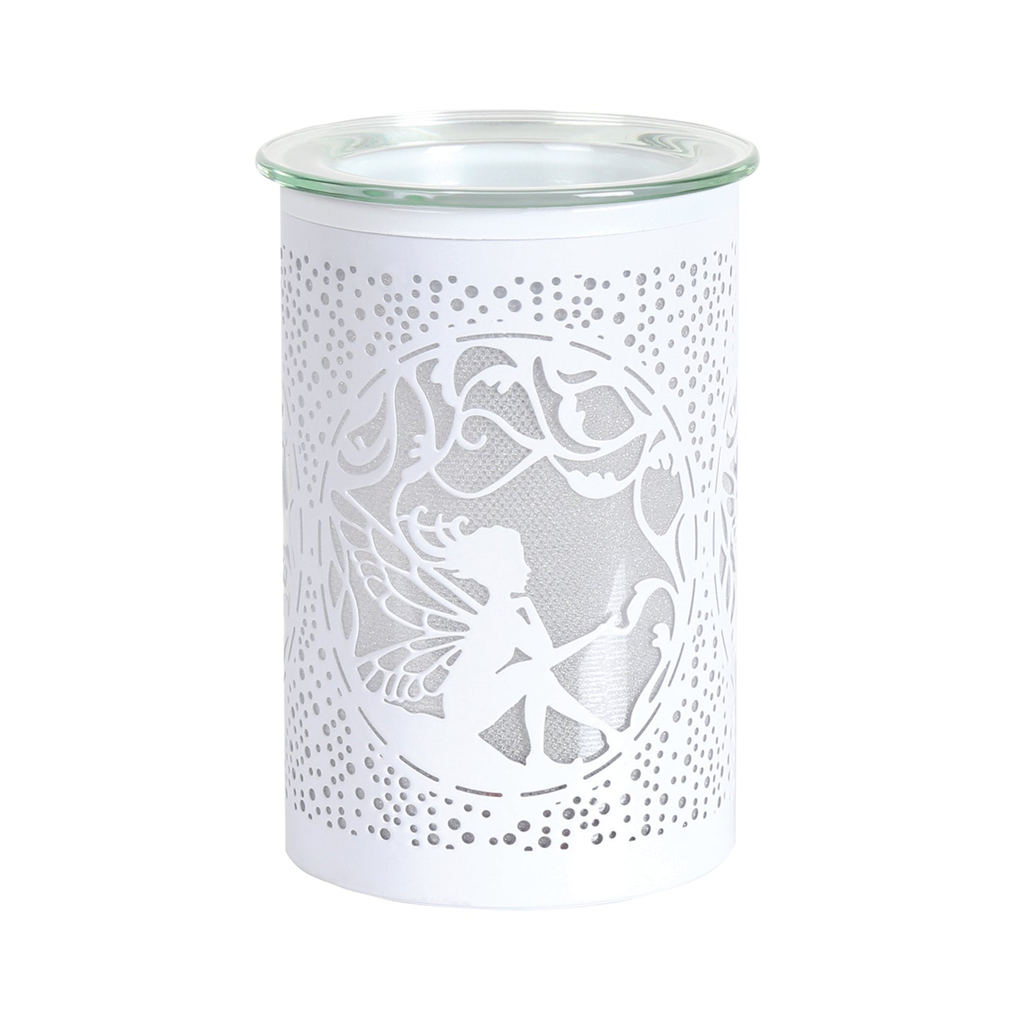 LED Sitting Fairy Oil Burner / Wax Melter - White