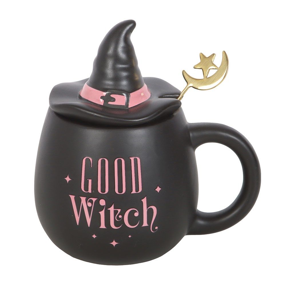 Halloween - Good Witch Lidded Mug with Spoon