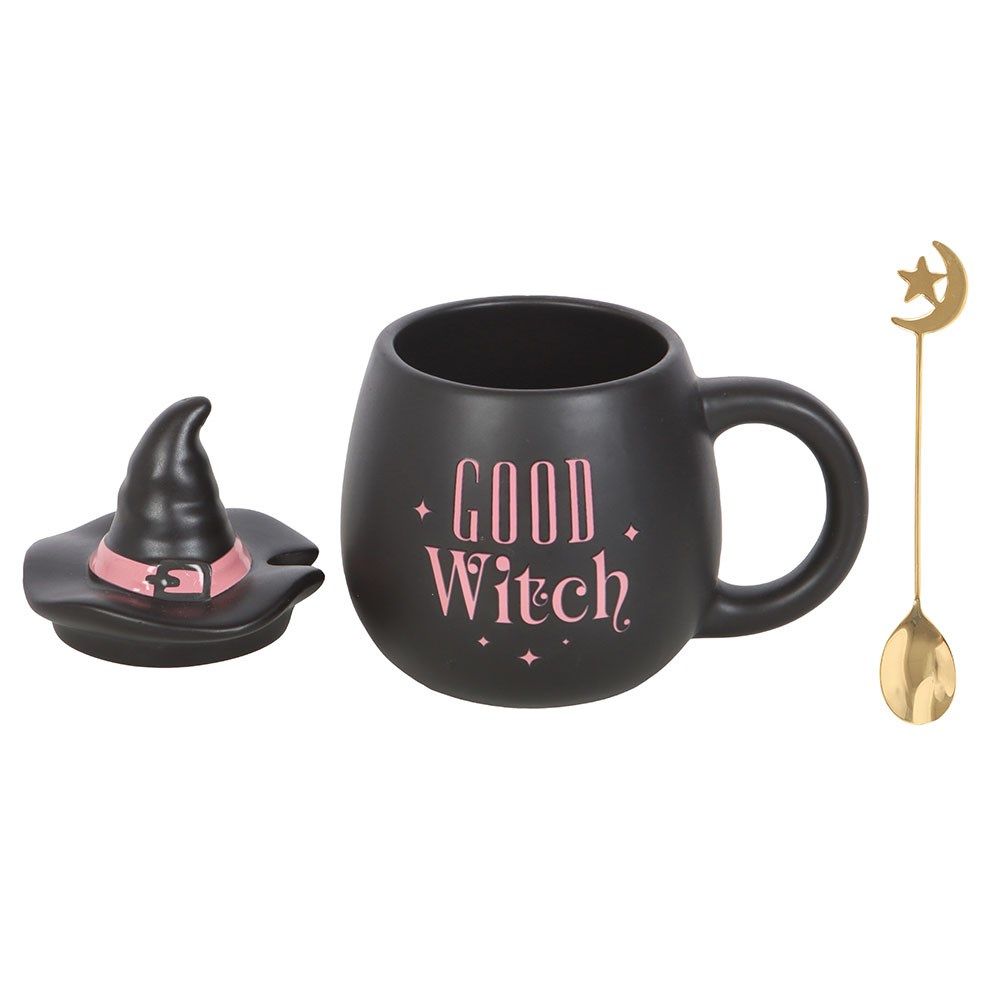 Halloween - Good Witch Lidded Mug with Spoon