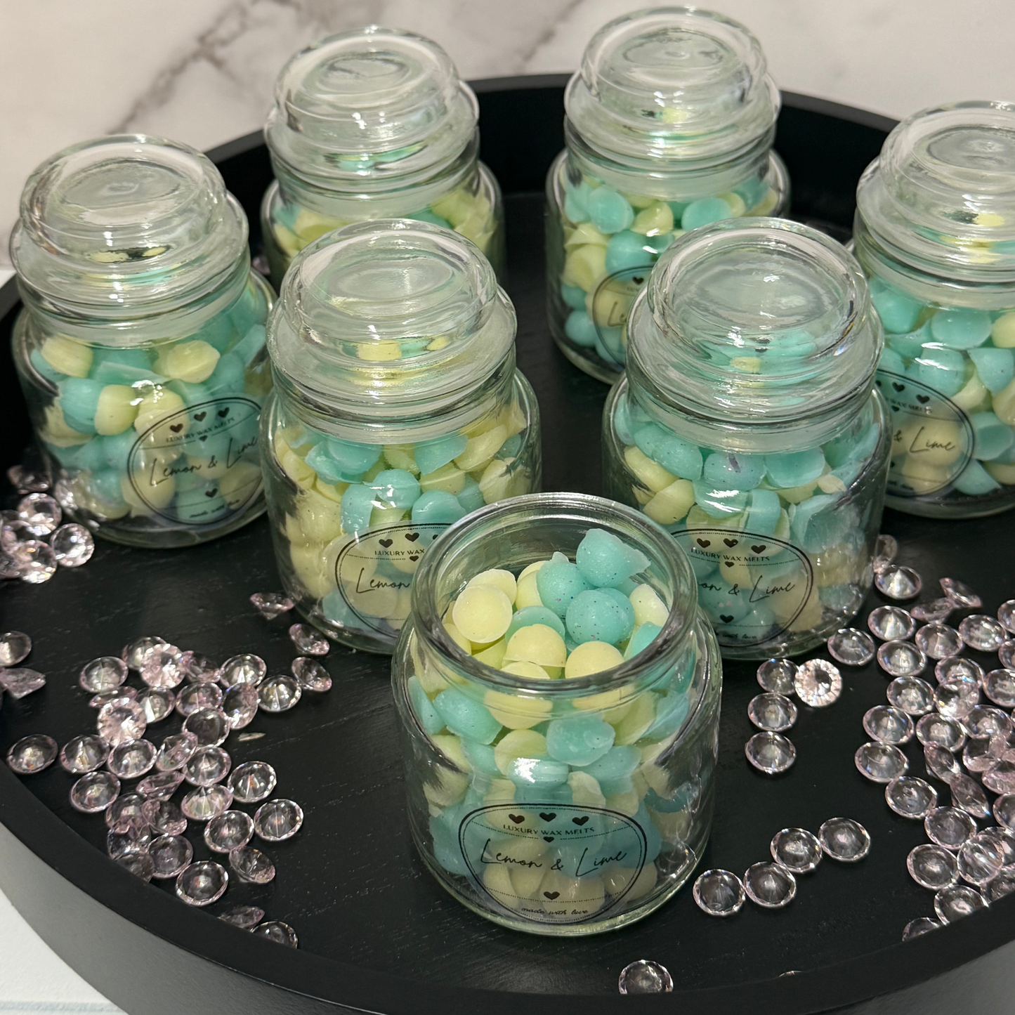 Glass Jar Mini Beads Luxury Wax Melts