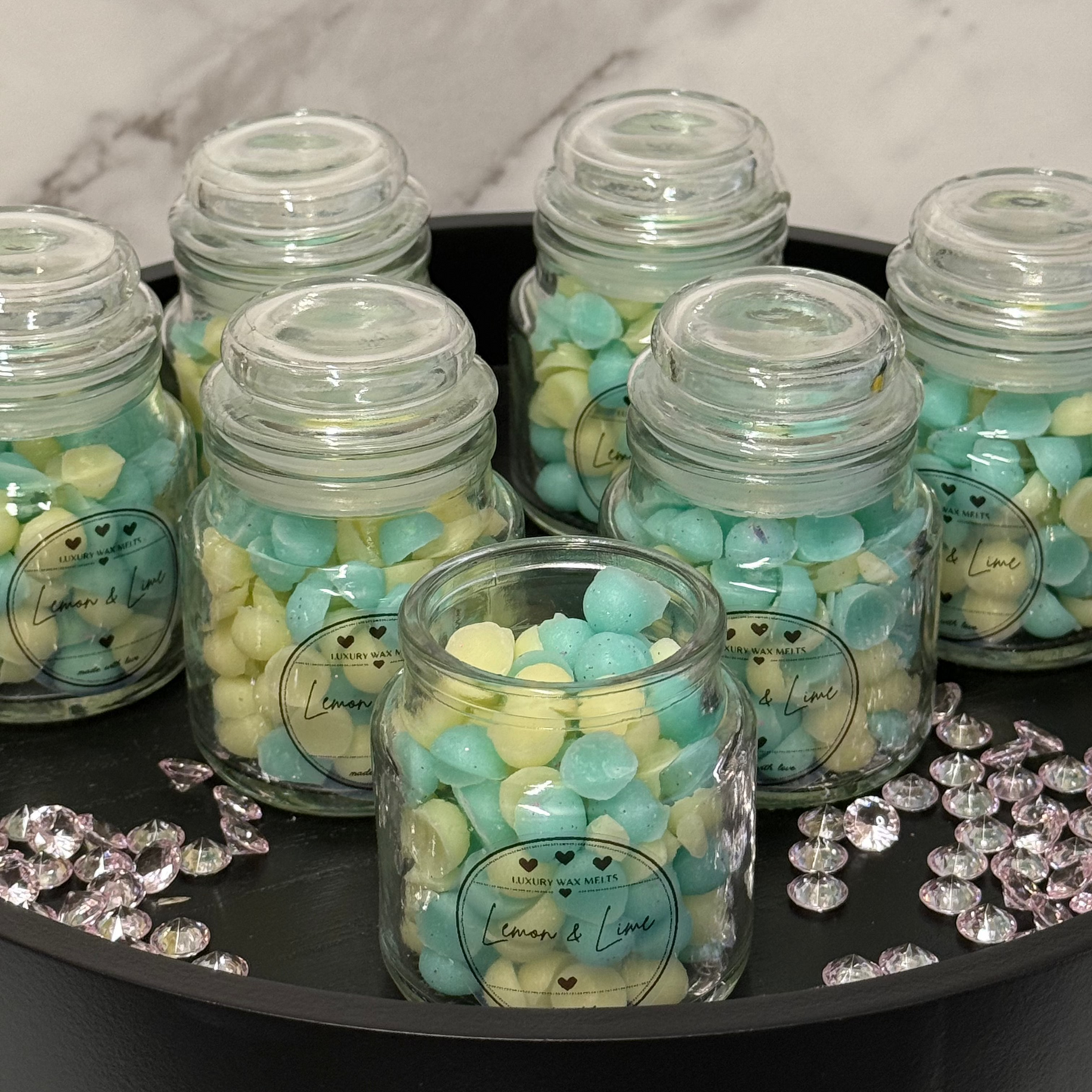 Glass Jar Mini Beads Luxury Wax Melts