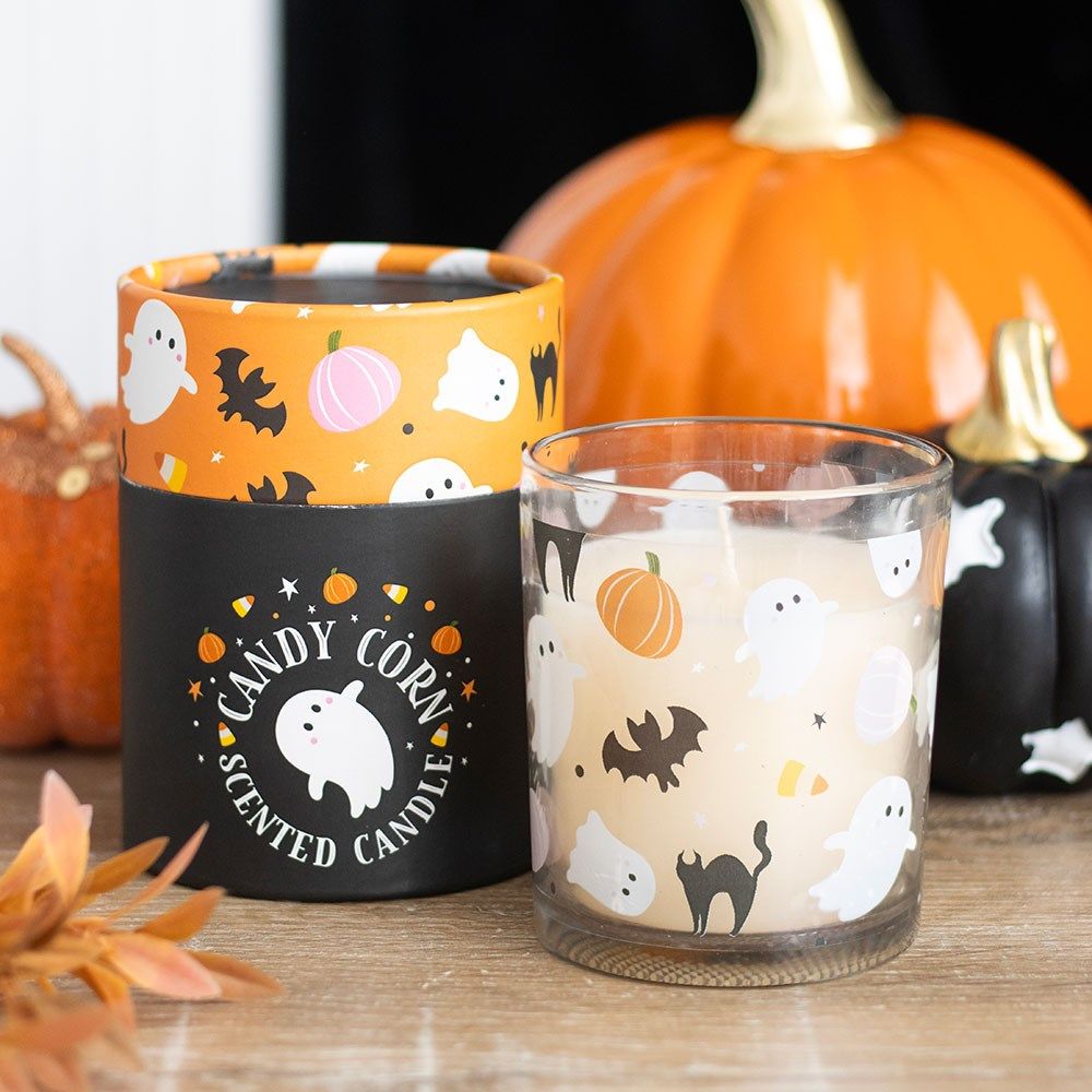 Halloween Sweet and Spooky Candy Corn Candle - Candy Corn - Boxed