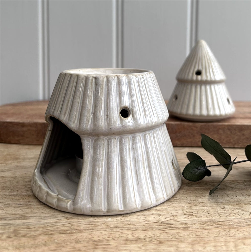 CHRISTMAS - Reactive Glaze Christmas Tree Oil Burner/Wax Melter