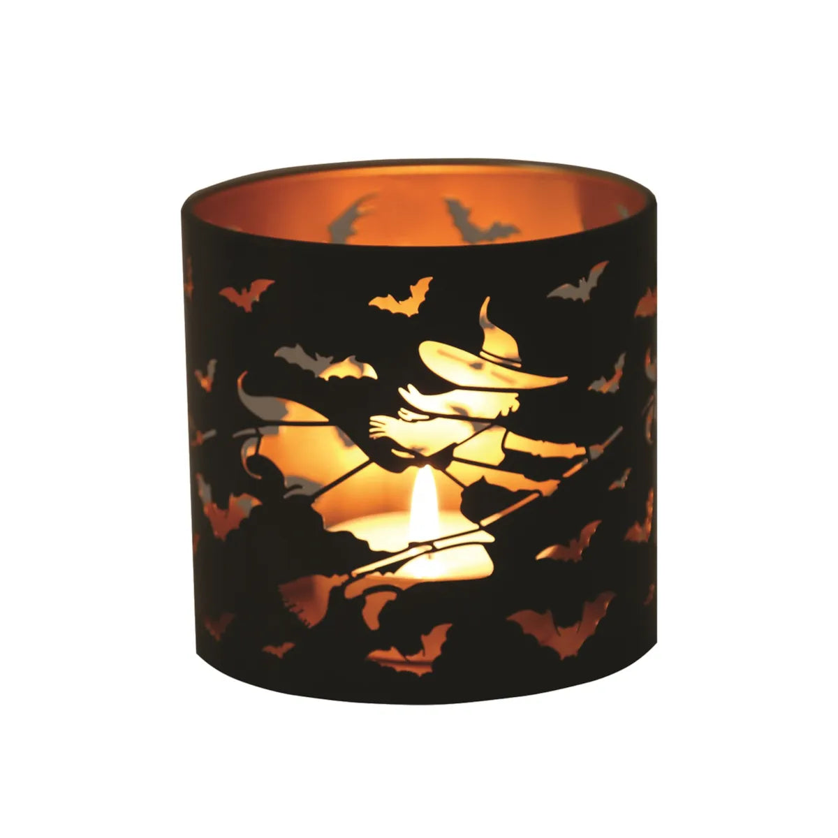 Halloween / Autumn - Black & Gold Silhouette Melter Witch Oil Burner / Wax Melter