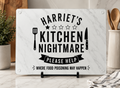 Kitchen Nightmares Personalised Glass Chopping Board - Small or Large