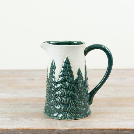 Christmas Tree Ceramic Jug / Flower Vase 19cm