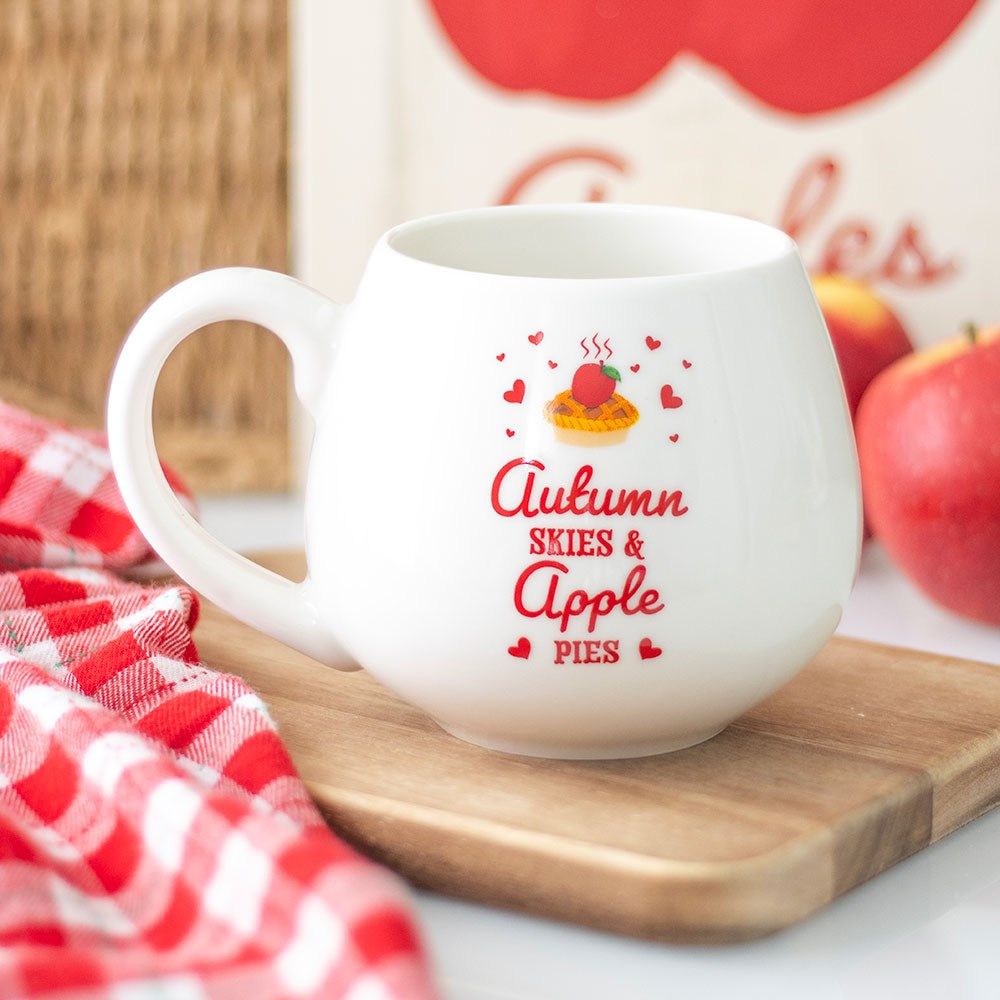 Autumn Skies & Apple Pies Round Ceramic Mug