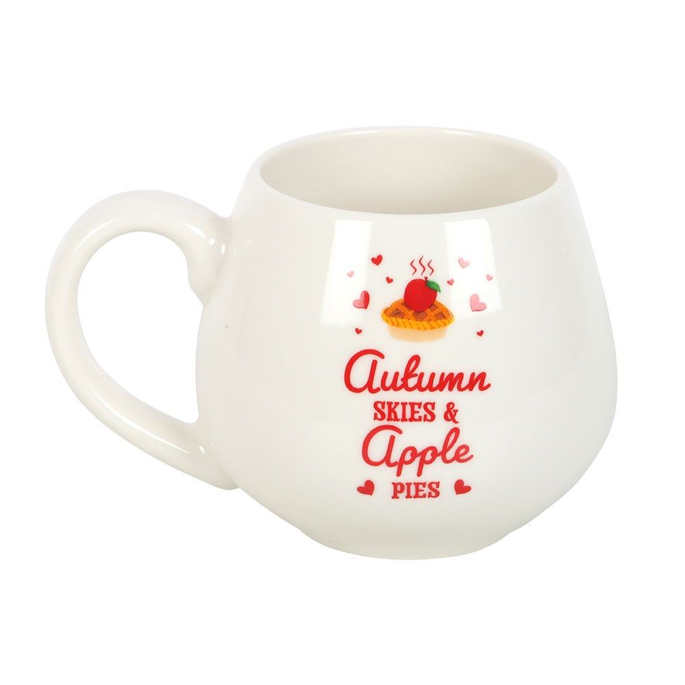 Autumn Skies & Apple Pies Round Ceramic Mug