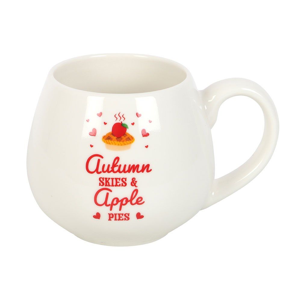 Autumn Skies & Apple Pies Round Ceramic Mug