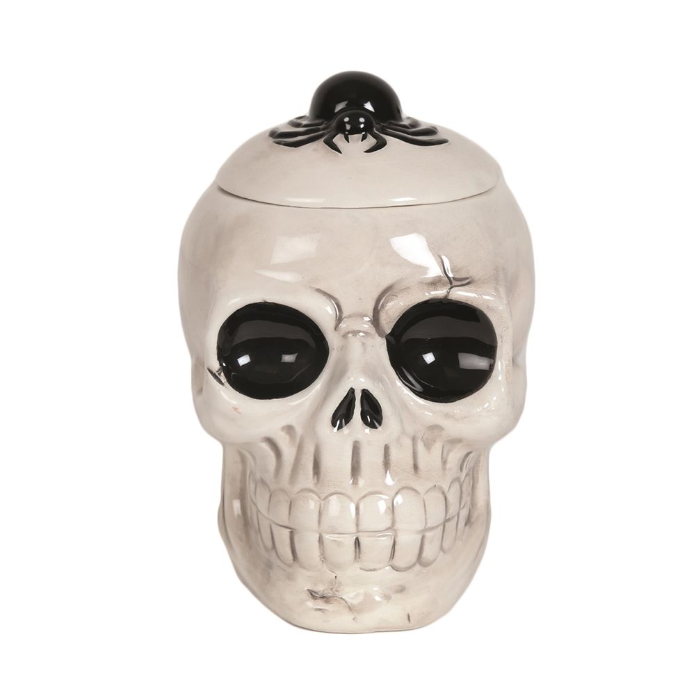 HALLOWEEN White & Black Skull Oil Burner/Wax Melter