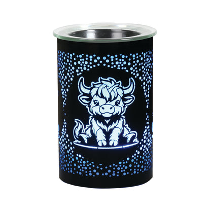 LED Highland Cow Oil Burner / Wax Melter - Black