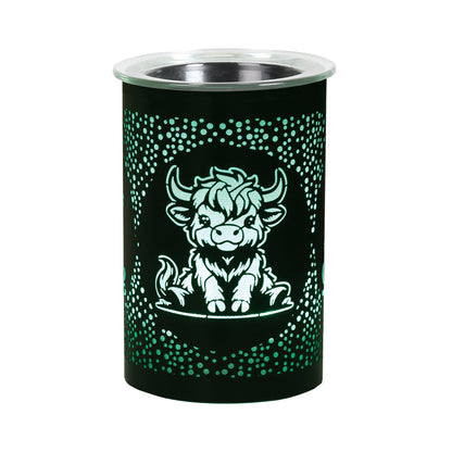 LED Highland Cow Oil Burner / Wax Melter - Black