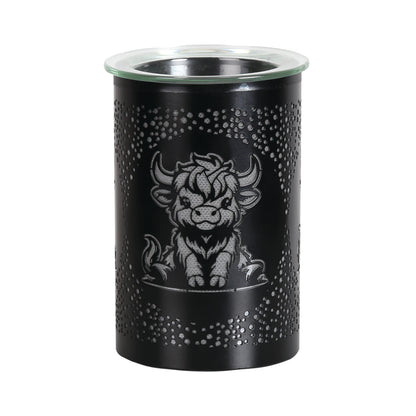 LED Highland Cow Oil Burner / Wax Melter - Black