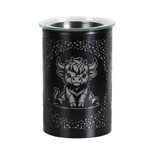 LED Highland Cow Oil Burner / Wax Melter - Black
