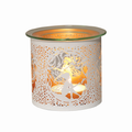 Tealight Wax Melter and Candle Holder - White & Gold Silhouette Melter SITTING FAIRY- Oil Burner / Wax Meler