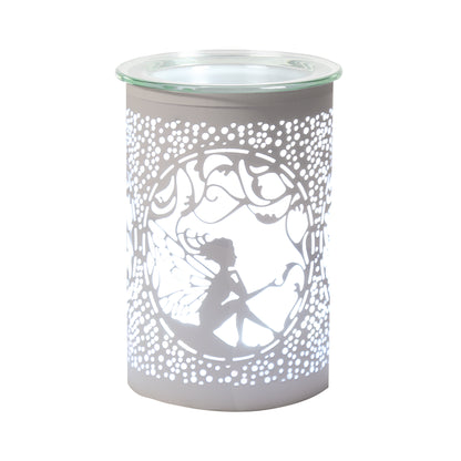 LED Sitting Fairy Oil Burner / Wax Melter - White