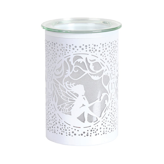 LED Sitting Fairy Oil Burner / Wax Melter - White