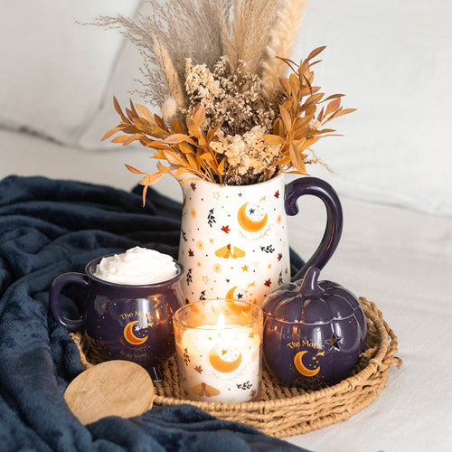 Autumn Magic Harvest Moon Ceramic Jug Flower Vase