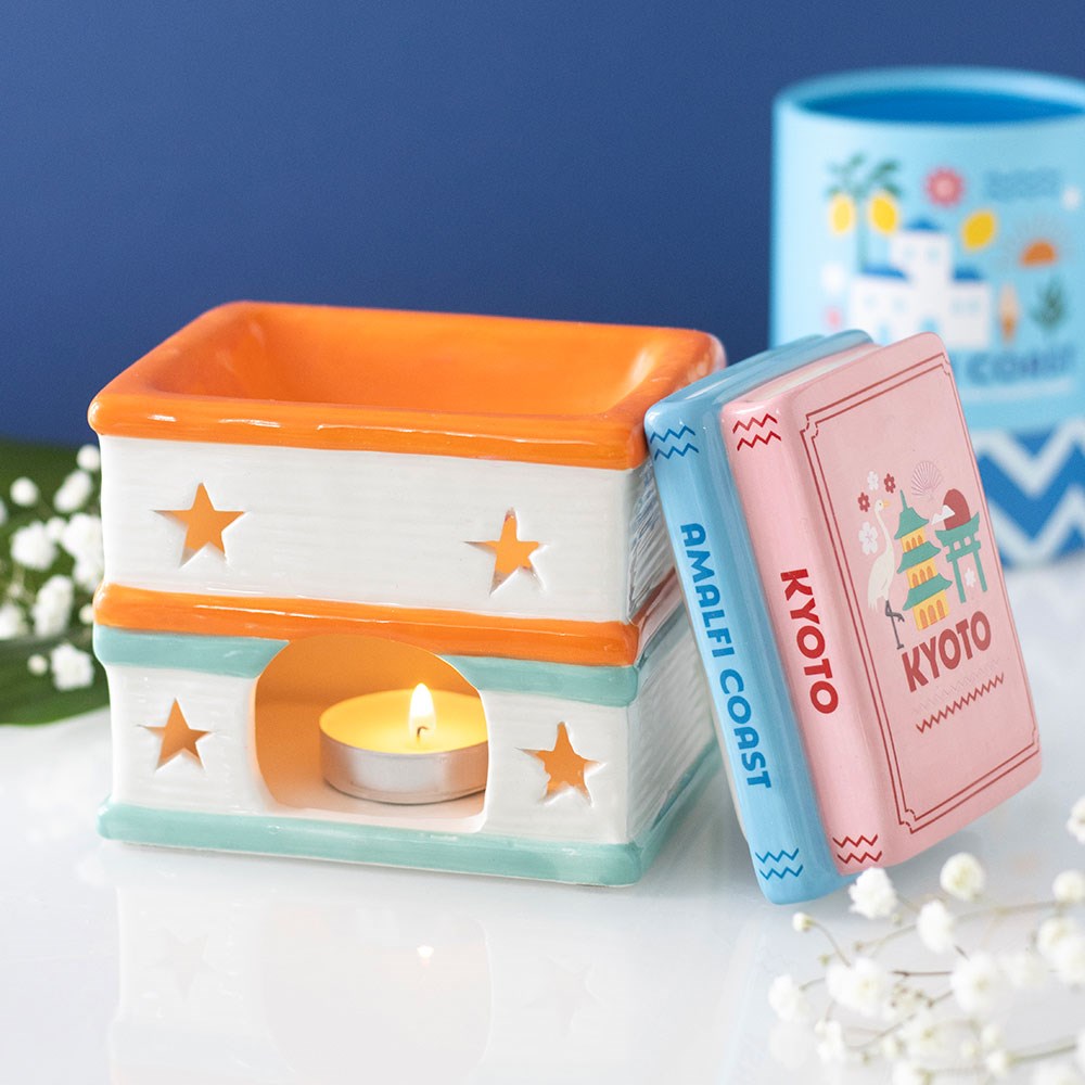 Travel Book Stack Oil Burner and Wax Warmer