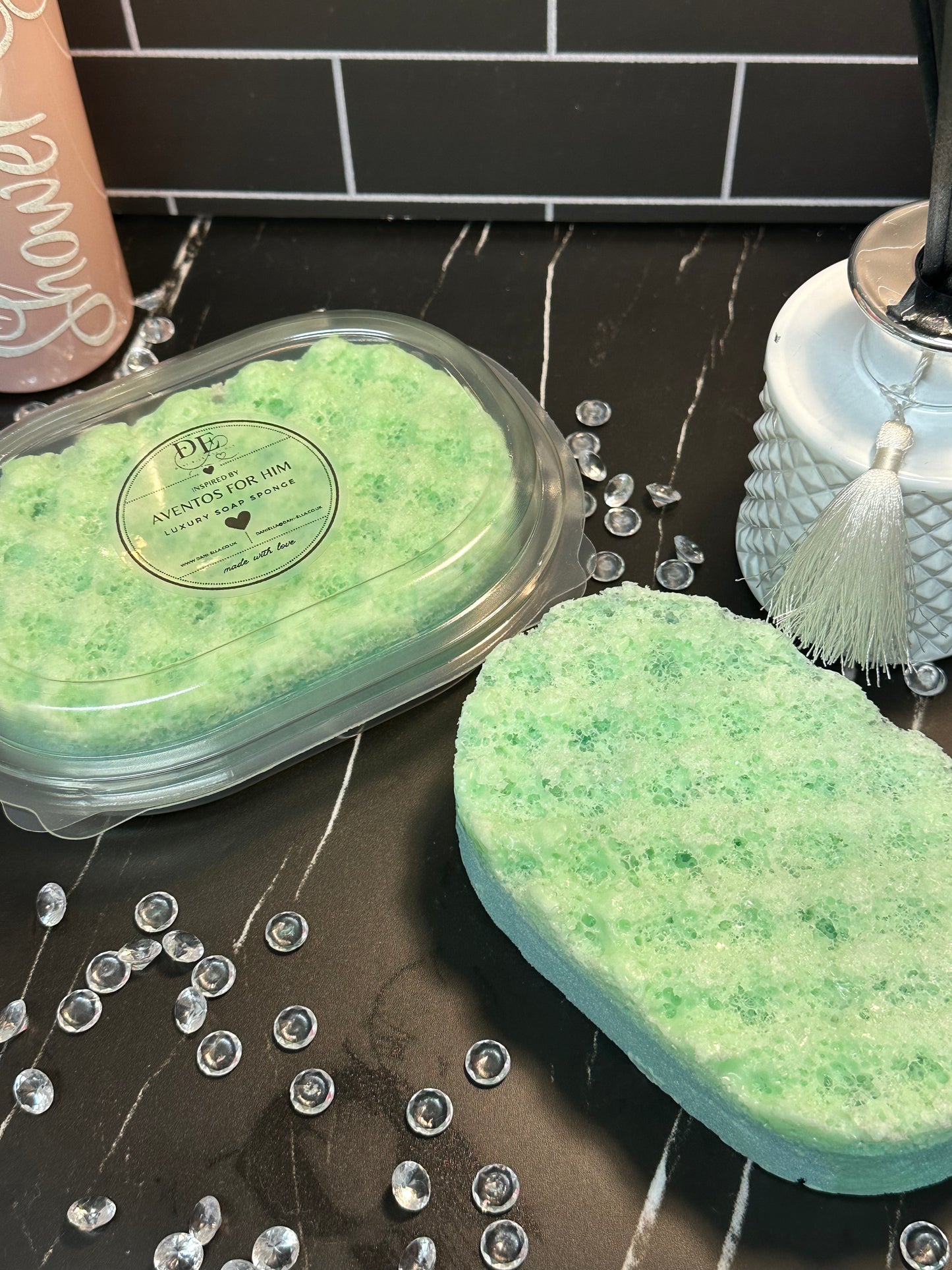 BATH & Body Exfoliating Smooth Luxury Soap Sponge - Inspired by Aventos for Him