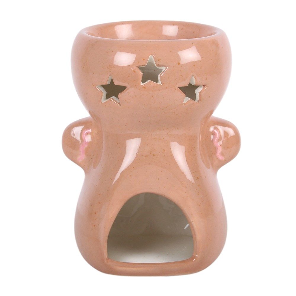 Pink Bow Gingerbread Man - Oil Burner / Wax Melter