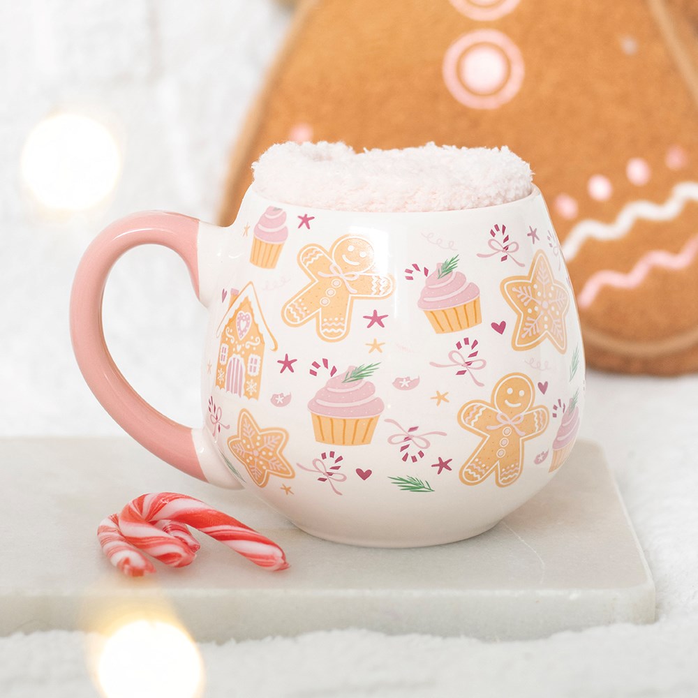 Sugarplum Bakery Ceramic Mug and Socks Set
