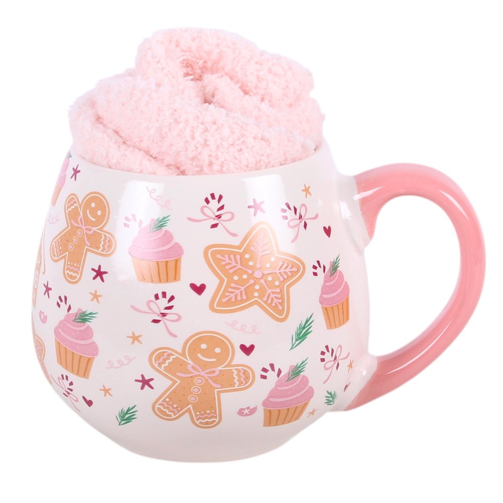 Sugarplum Bakery Ceramic Mug and Socks Set