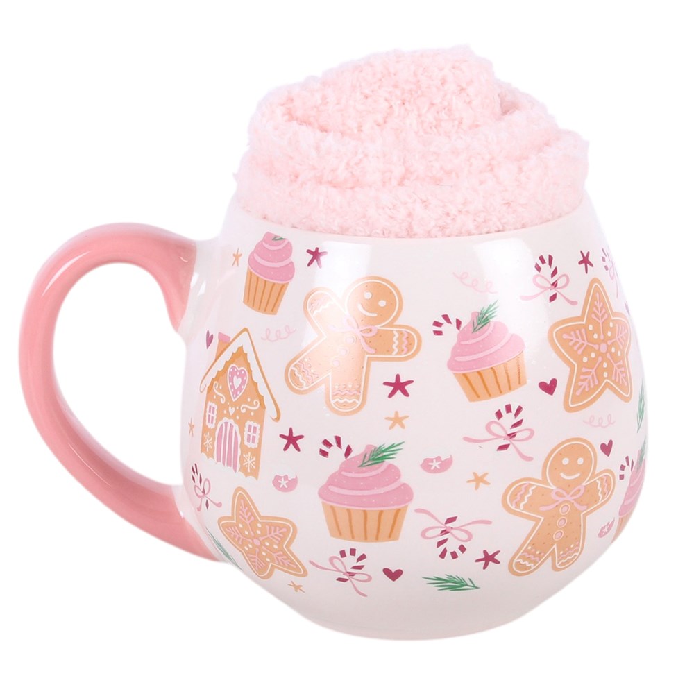 Sugarplum Bakery Ceramic Mug and Socks Set