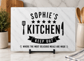 5 Star Kitchen Personalised Glass Chopping Board - Small or Large