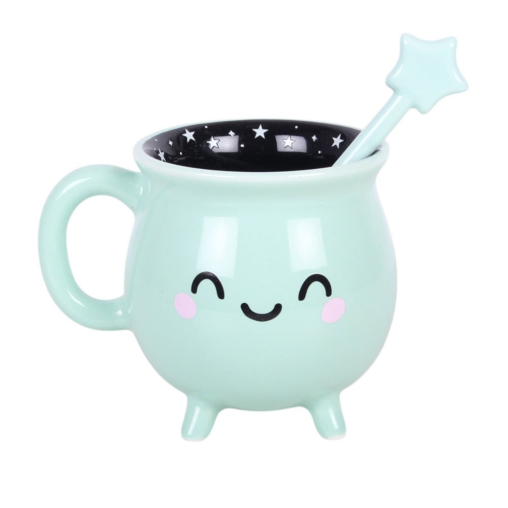 Mint Green Cauldron with Wand Stirrer