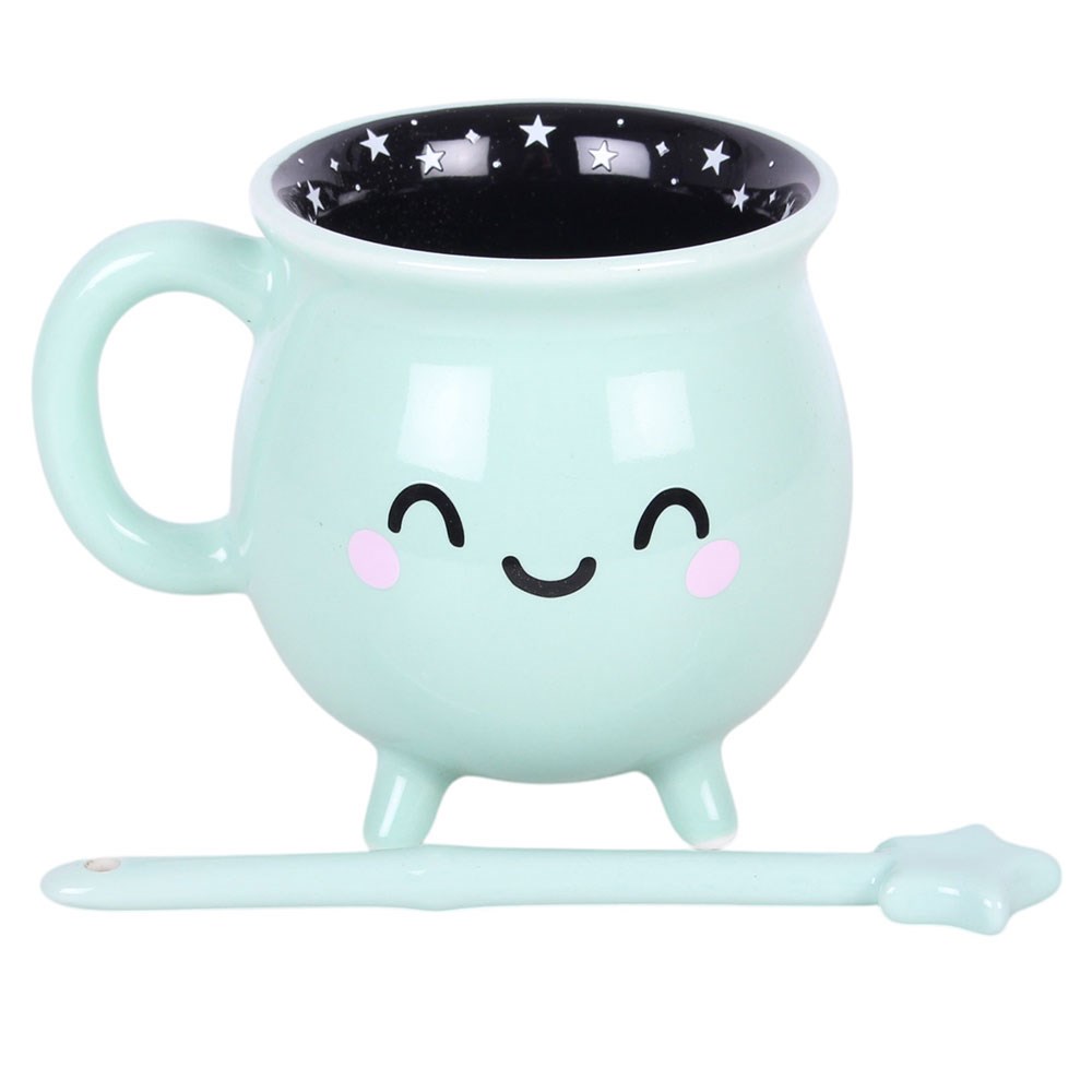 Mint Green Cauldron with Wand Stirrer