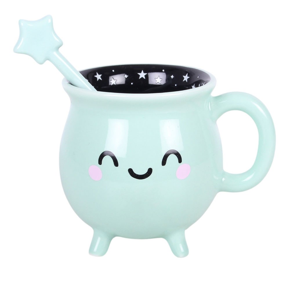 Mint Green Cauldron with Wand Stirrer