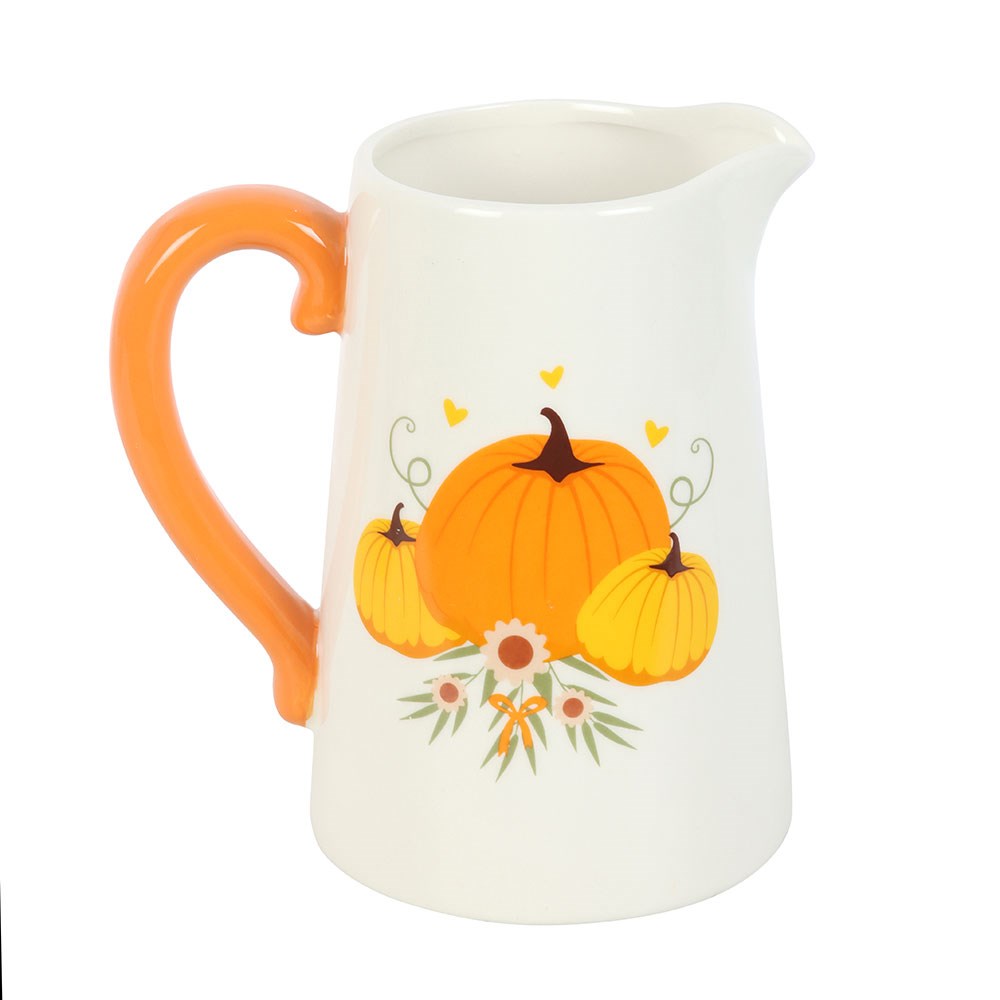 Autumn Pumpkin Ceramic Jug Flower Vase