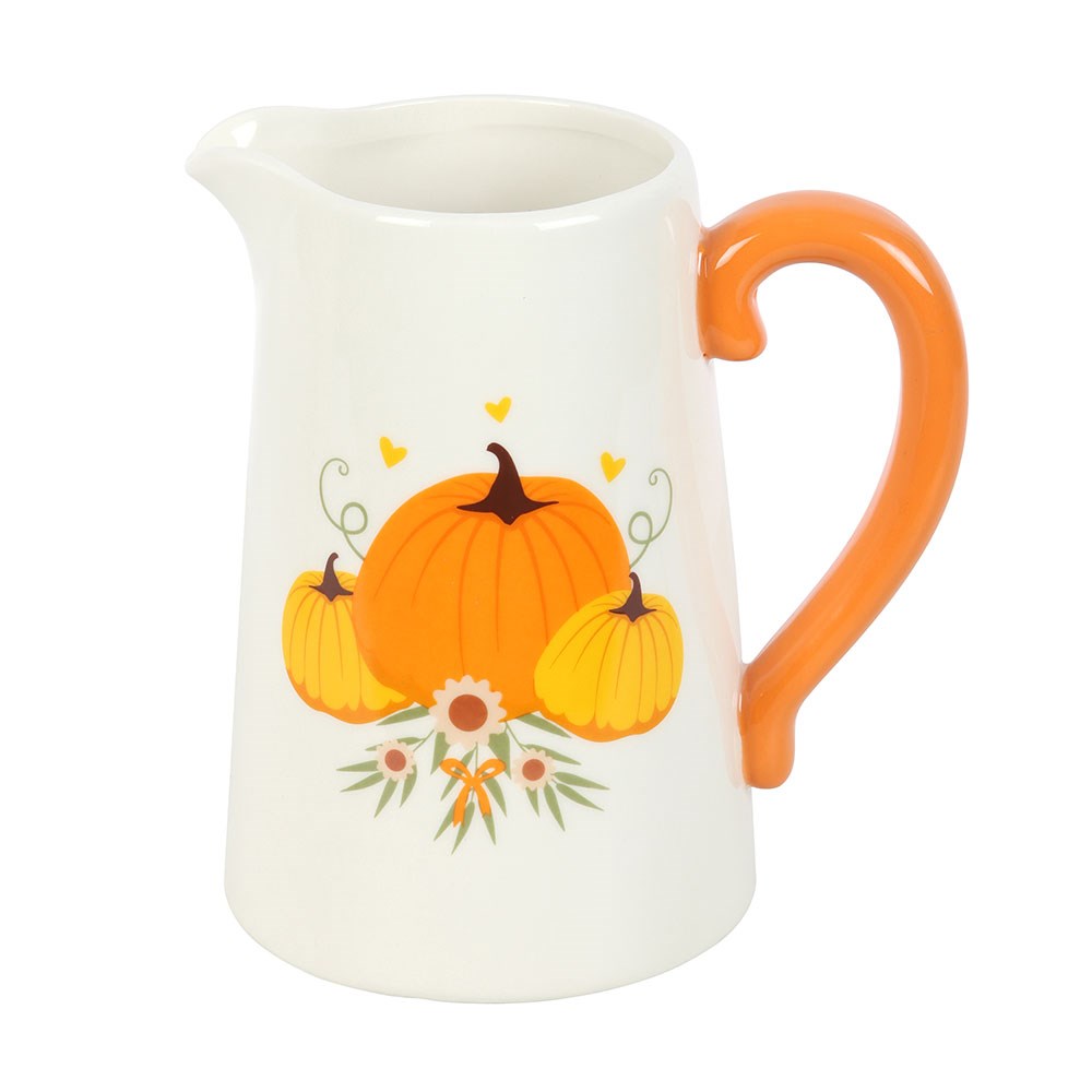 Autumn Pumpkin Ceramic Jug Flower Vase
