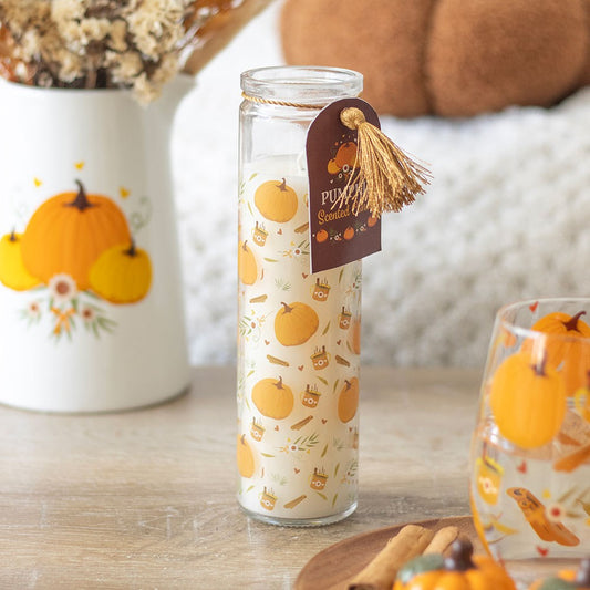 Halloween Autumn Days Pumpkin Tube Candle - Autumn Days Pumpkin