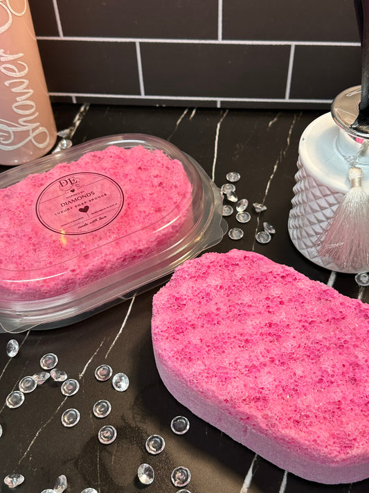 BATH & Body Exfoliating Smooth Luxury Soap Sponge - Inspired by Diamonds