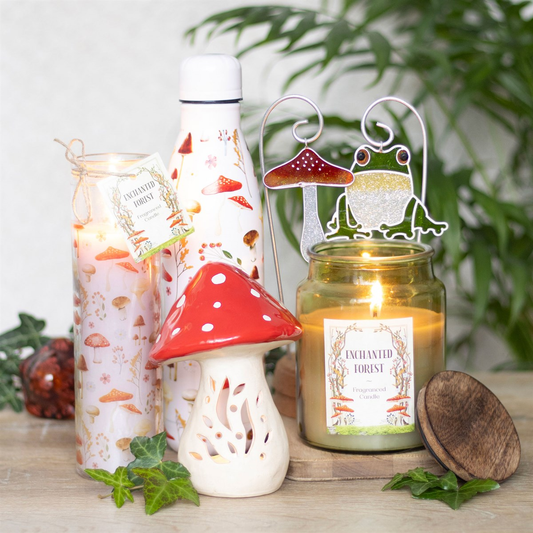 Enchanted Glass Mushroom Tube Candle - Enchanted Forest