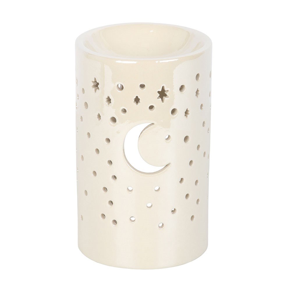 Irridescent White Moon Pillar   - Oil Burner/Wax Melter