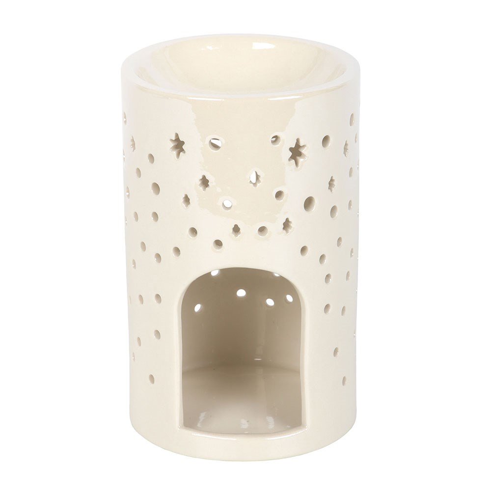 Irridescent White Moon Pillar   - Oil Burner/Wax Melter