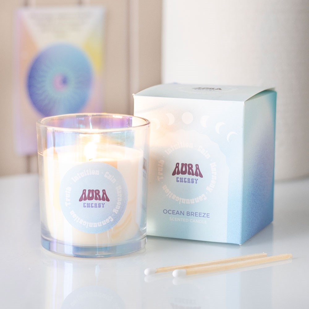 Aura Energy - Iridiscent Glass Candle Jar