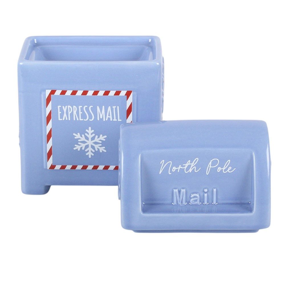 Blue North Pole Post Box  - Oil Burner / Wax Melter