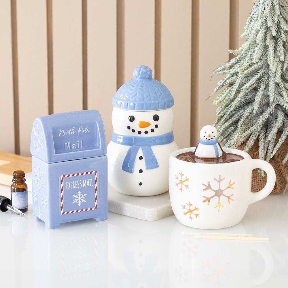 Blue North Pole Post Box  - Oil Burner / Wax Melter