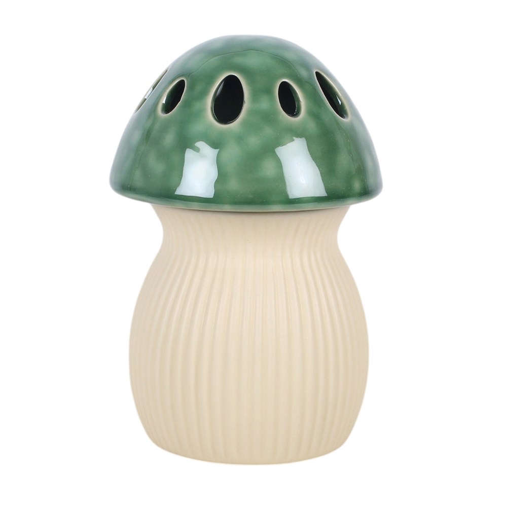 Green Mushroom Oil Burner Wax Melter / Oil Burner