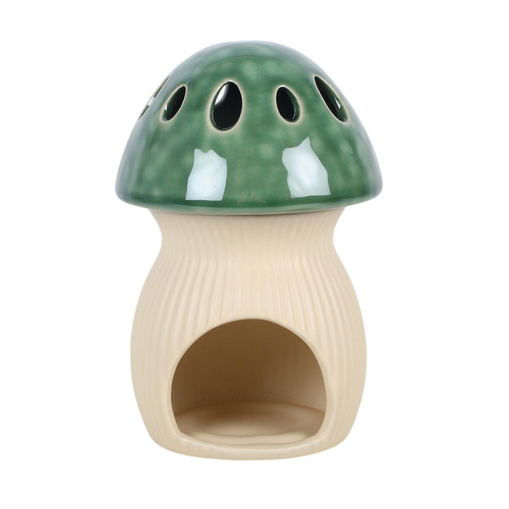Green Mushroom Oil Burner Wax Melter / Oil Burner