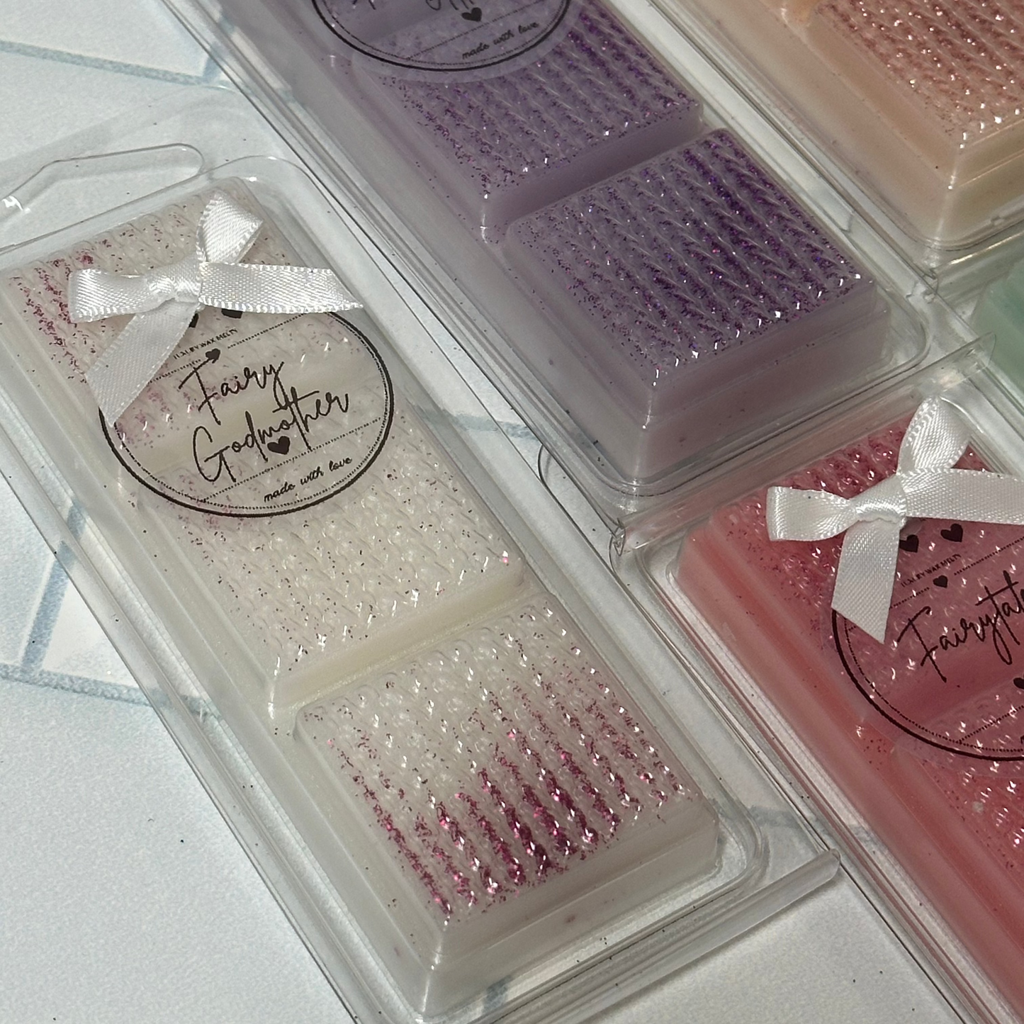 3 Square Wool Clamshell Snap Bar Wax Melts  - FAIRYTALE Collection