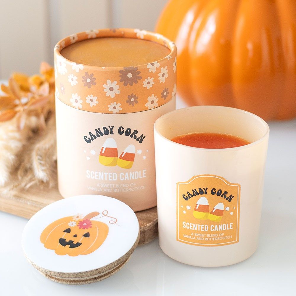 Candy Corn Vanilla & Butterscotch Boxed Candle